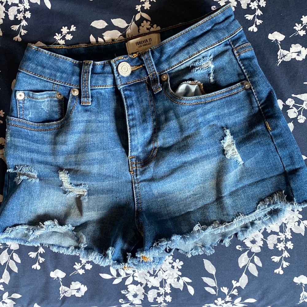Ripped Jean Shorts From Forever 21